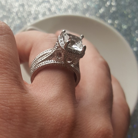 Princess cut S925 engagement ring - Picture 3 of 3